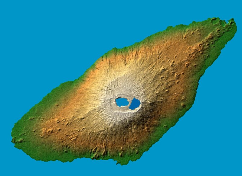 Космический снимок острова Оба