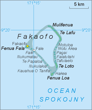 Карта атолла Факаофо
