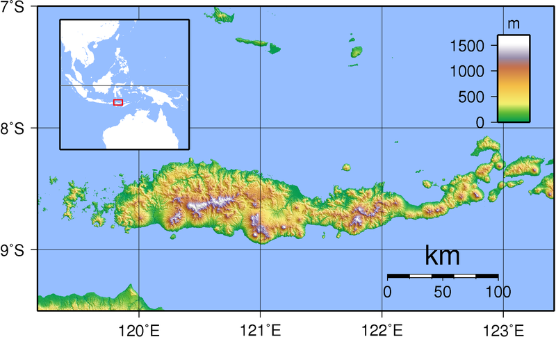 Остров Флорес на карте мира