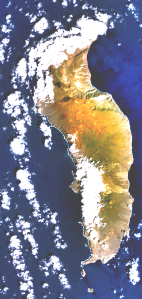 Остров Гуадалупе вид из космоса
