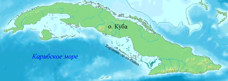 Архипелаг Хардинес-де-ла-Рейна на карте