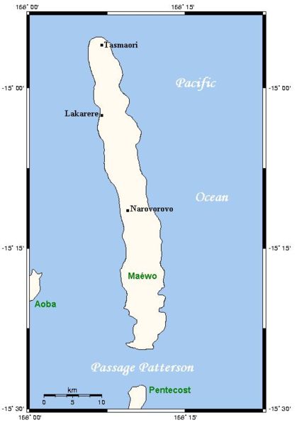 Карта острова Маэво