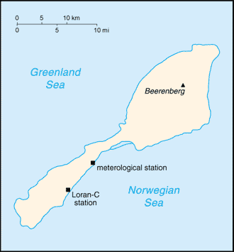 Остров Ян-Майен на карте