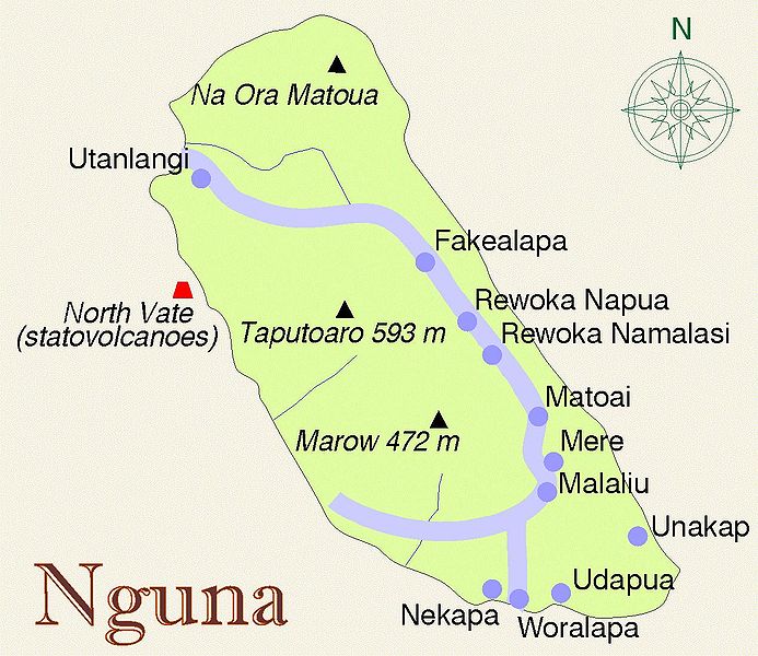 Карта острова Нгуна