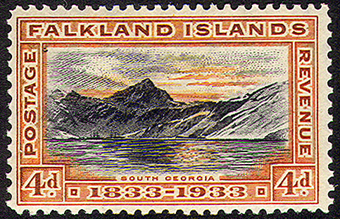 Одна из марок, посвящённых Южной Георгии
