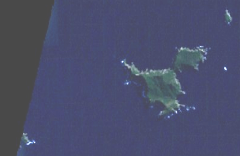 Космический снимок островов Три-Кингс