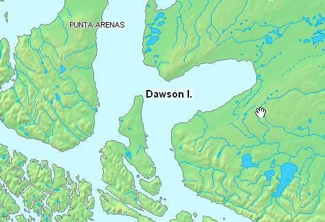 Остров Досон на карте
