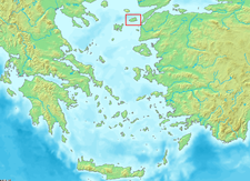 Местоположение острова в Эгейском море