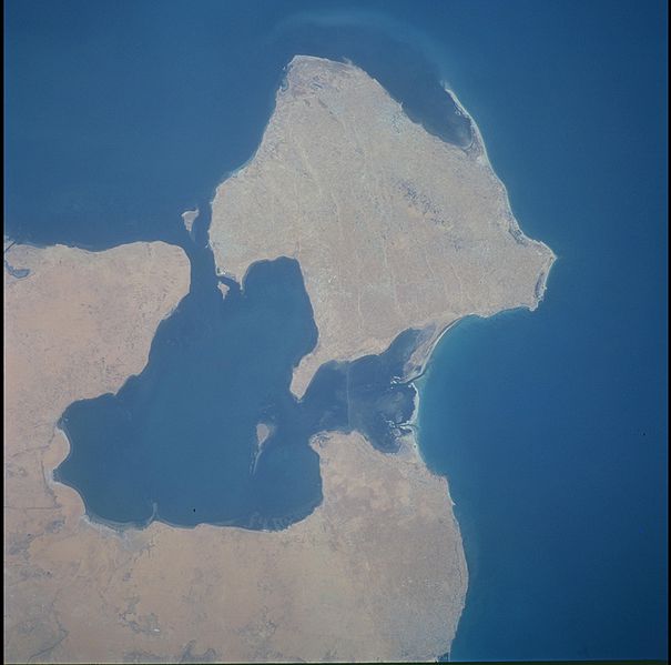 Туниский остров Джерба с космоса