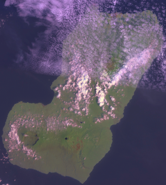 Снимок из космоса острова Биоко