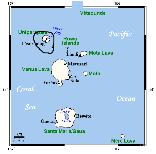 Карта островов Банкс