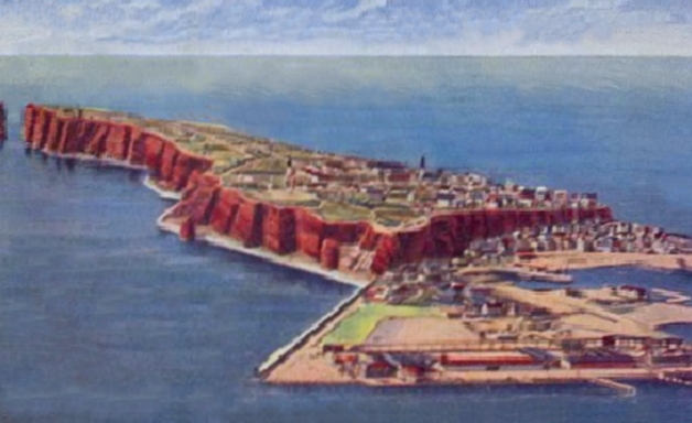 Остров Хельголанд на старой открытке