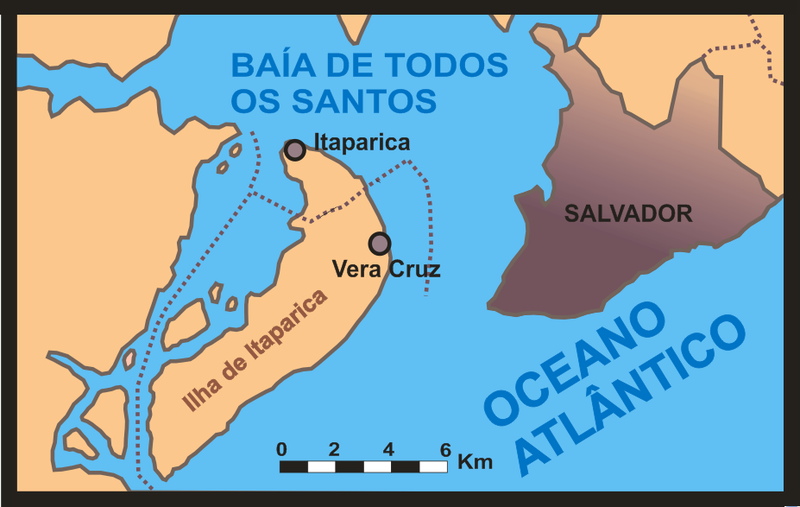 Остров Итапарика на карте