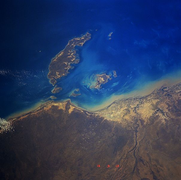 Снимок из космоса острова Уэлсли