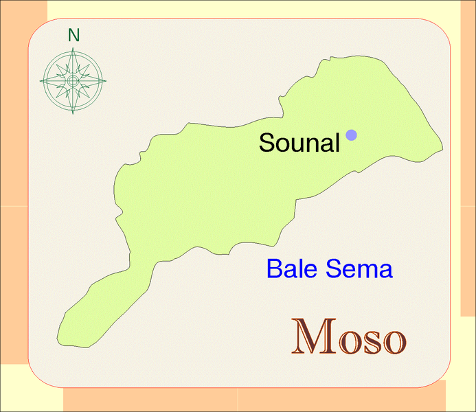 Карта острова Мосо