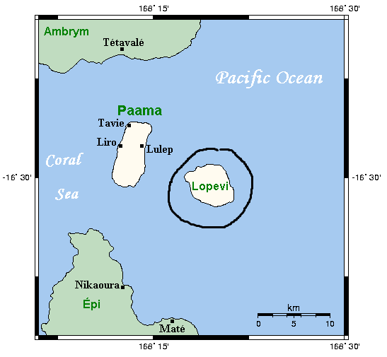 Карта острова Лопеви