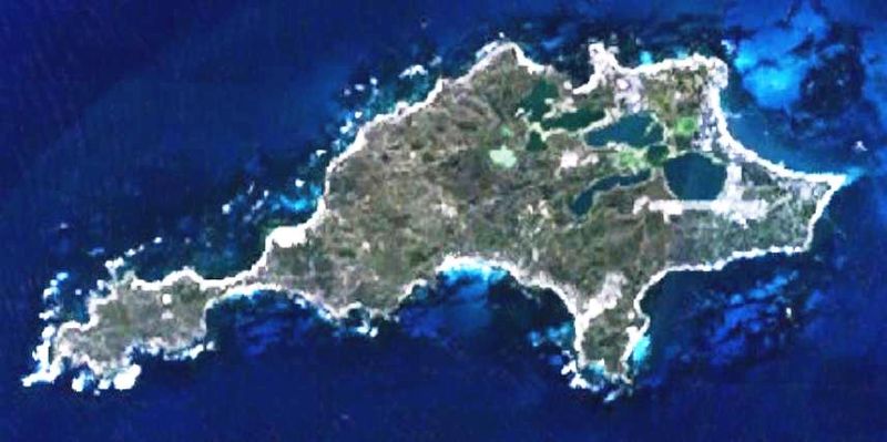 Снимок острова Роттнест с космоса