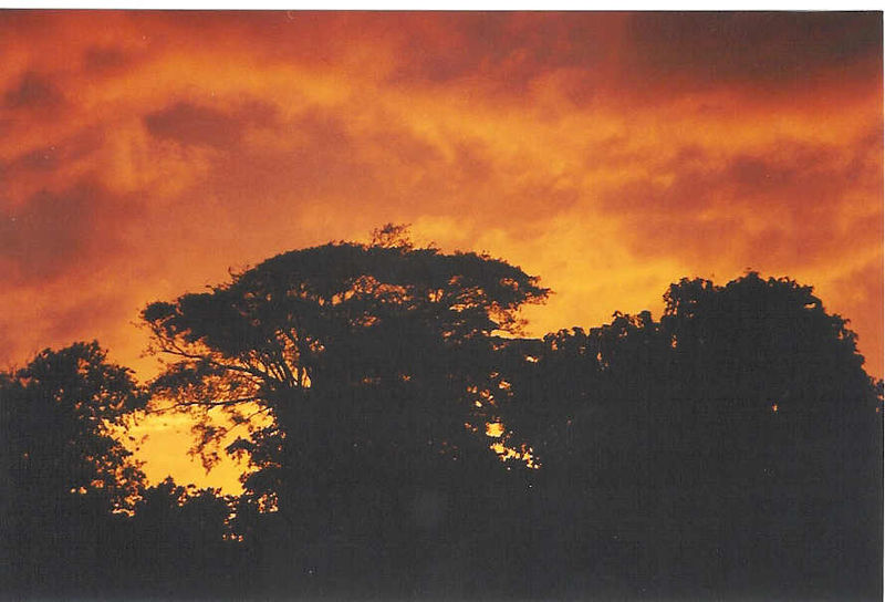 Закат на острове Самоа
