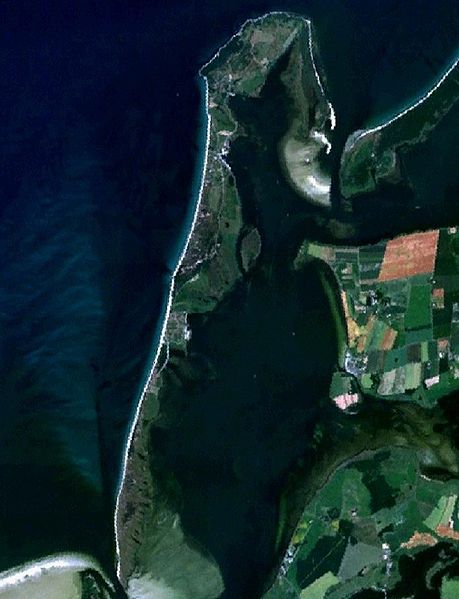 Спутниковый снимок острова Хиддензе