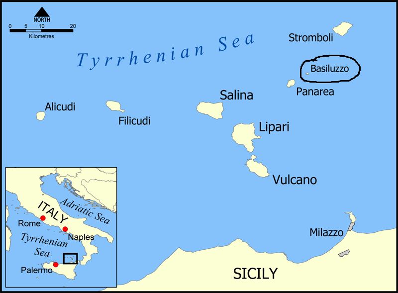 Остров Басилуццо на карте