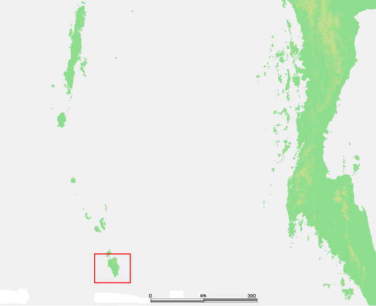 Остров Большой Никобар на карте