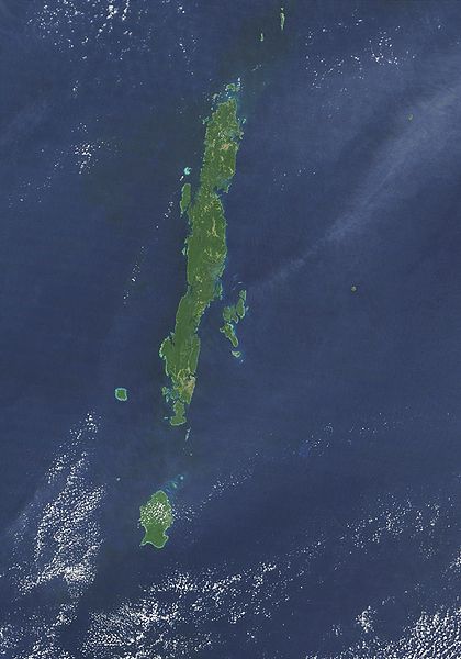 Снимок из космоса Андаманских островов