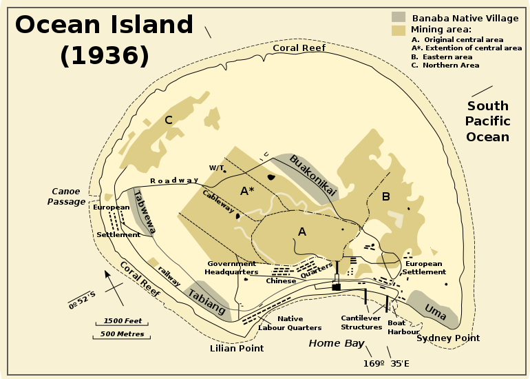 Остров Банаба на карте