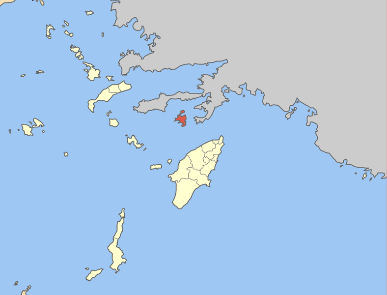 Остров Сими на карте Эгейского моря