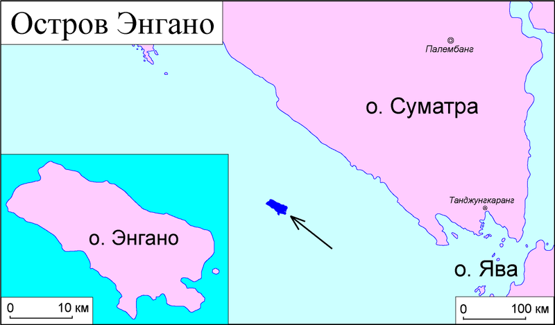 Остров Энгано на карте