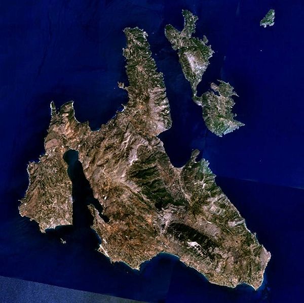 Острова Кефалиния и Итака с космоса