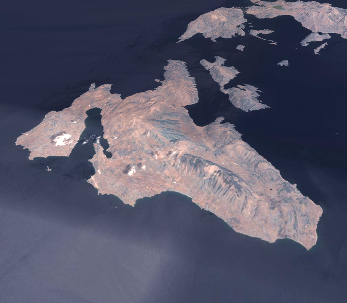 Вид островов Кефалония и Итака сверху