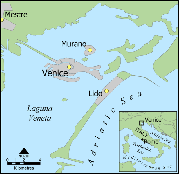 Острова Лидо на карте