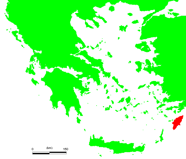 Остров Родос на карте
