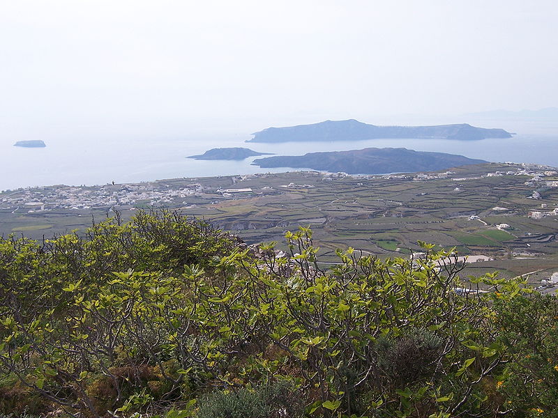 Остров Санторини с пятью островами на фото