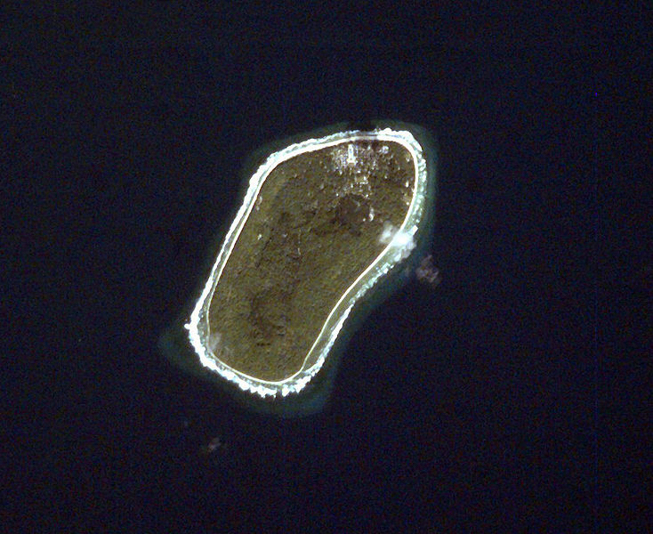Снимок из космоса атолла Тамана