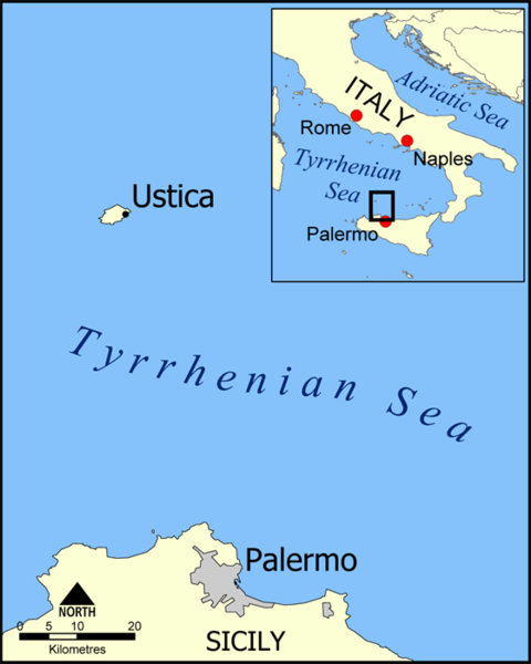 Остров Устика на карте