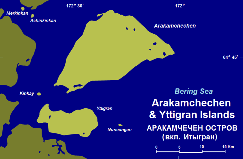 Остров Иттыгран на карте