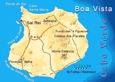 Карта острова Боавишта