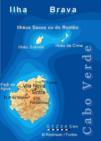 Карта острова Брава
