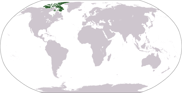 Канадский Арктический архипелаг на карте мира