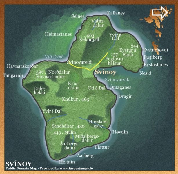 Карта острова Свуйной