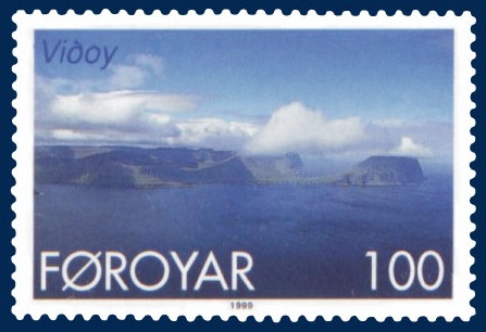 Почтовая марка 1999 года, на которой изображён остров Вийой