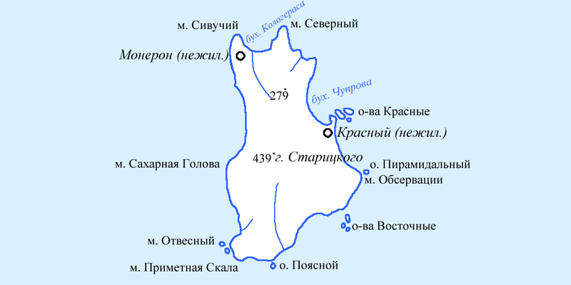 Остров Монерон на карте