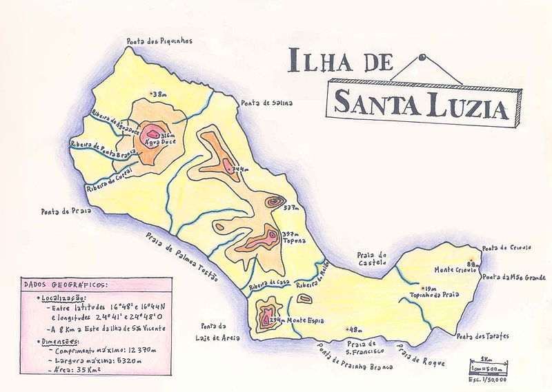 Карта острова Санта-Лусия