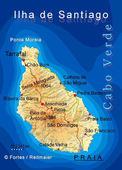 Карта острова Сантьягу