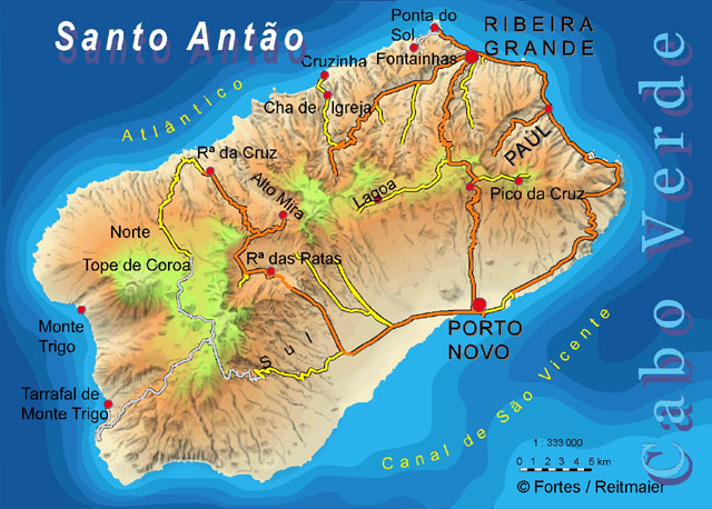Карта острова Санту-Антан