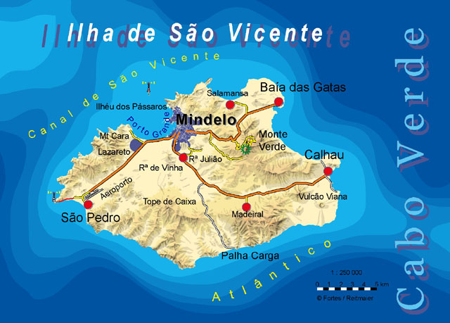 Карта острова Сан-Висенте