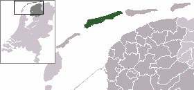 Остров Терсхеллинг на карте