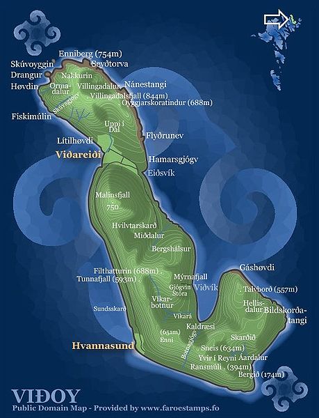 Карта острова Вийой