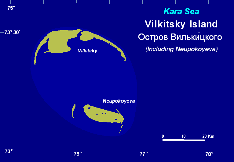 Остров Вилькицкого на карте